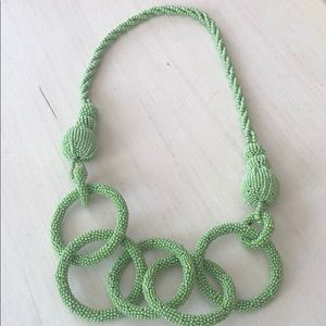 🟡 STUNNING VINTAGE BEADED STATEMENT NECKLACE